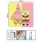 CORVO 20 x 20 cm Sayılarla Boyama Seti Numaralı Tuval Fırça Boya Seti Sünger ve Kankası ile Sanat Yapma Keyfi