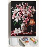 Corvo Hobi 40 x 50 cm Ahşap Vazovelamba Çerçeveli Sanatsal Malzeme Akrilik Boya Seti