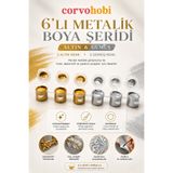 corvo hobi Metalik Akrilik Boya Altın Gümüş Yaldızlı Akrilik Hobi Boyası