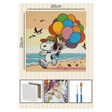 corvo hobi Sayılarla Boyama 20x20 Cm Tuval Seti Fırça Boya Dahil Çıtaya Gerili - BALONCU SNOOPY
