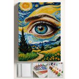 corvo hobi Sayılarla Boyama Seti Numaralı Tuval Fırça Boya 40x50 Cm - VAN GOGH GÖZ