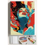 corvo hobi Sayılarla Boyama Seti Numaralı Tuval Fırça Boya Dahil Kasnaklı Set 40x50 Cm - BOHEM KADIN