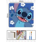 Corvo Numaralı Tuval Fırça Boya Seti 20X20 cm Stick Çiçek Özellikli Renkli Sanatsal Malzeme