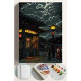 Corvo Sayılarla Boyama Çerçeveli Hobi Seti Numaralı Tuval Fırça Boya Dahil Kasnaklı 40X50 cm Işıklı Market