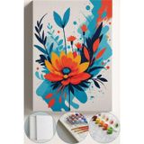 Corvo Sayılarla Boyama Çerçeveli Hobi Seti Numaralı Tuval Fırça Boya Dahil Kasnaklı 40X50 Cm- Tekin Çiçek