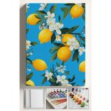Corvo Sayılarla Boyama Numaralı Tuval Hobi Seti 40X50 cm Limon Ağacı Fırça ve Boya Dahil