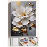 Corvo Sayılarla Boyama Seti 40x50 cm Incili Çiçek Kasnaklı Boyalar ve Fırçalar Dahil