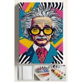 Corvo Sayılarla Boyama Seti Kasnaklı Boyalar ve Fırçalar Dahil 40X5CM Albert Einstein