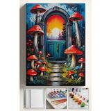 Corvo Sayılarla Boyama Seti Kasnaklı Boyalar ve Fırçalar Dahil 40X5CM Alice