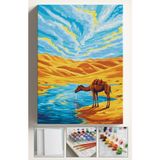 Corvo Sayılarla Boyama Seti Kasnaklı Boyalar ve Fırçalar Dahil 40X5CM Çöl Deve