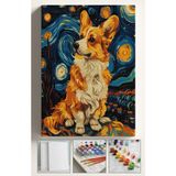 Corvo Sayılarla Boyama Seti Kasnaklı Boyalar ve Fırçalar Dahil 40X5CM Corgi