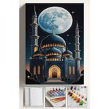 Corvo Sayılarla Boyama Seti Kasnaklı Boyalar ve Fırçalar Dahil 40X5CM Dolunay Camii