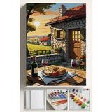 Corvo Sayılarla Boyama Seti Kasnaklı Boyalar ve Fırçalar Dahil 40X5CM Mahsen Şarap