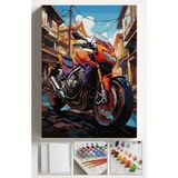 Corvo Sayılarla Boyama Seti Numaralı Tuval Fırça Boya 40X50 cm - Kt Motor