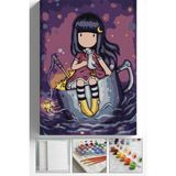 Corvo Sayılarla Boyama Seti Numaralı Tuval Fırça Boya Askı Aparatı Dahil Set 40X50 cm - Fincan ve Uzay - 40x50cm