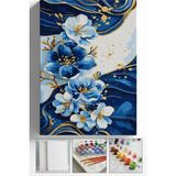 Corvo Sayılarla Boyama Seti Numaralı Tuval Fırça Boya Askı Aparatı Dahil Set 40X50 cm Mermer Çiçek
