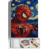 Corvo Sayılarla Boyama Seti Numaralı Tuval Fırça Boya Askı Aparatı Dahil Set 40X50 cm - Spider - 40x50cm