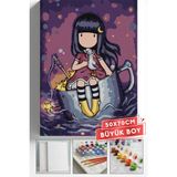 Corvo Sayılarla Boyama Seti Numaralı Tuval Fırça Boya Askı Aparatı Dahil Set 50X70 cm - Fincan ve Uzay