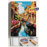 Corvo Sayılarla Boyama Seti Numaralı Tuval Fırça Boya Dahil Kasnaklı Set 50x70 Cm - İTALYA