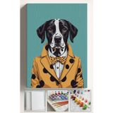 Corvo Sayılarla Boyama Seti Numaralı Tuval Fırça Boya Köpek 40X50 Cm