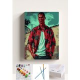 Corvo Sayılarla Boyama Seti Numaralı Tuval Fırça Boya Ronaldo 40X50 Cm