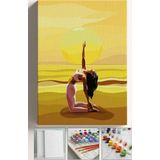 Corvo Sayılarla Boyama Tuval Seti Fırça Boya Dahil (Çıtalı) 40X50 Cm - Pilates