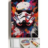 Corvo Sayılarla Boyama Tuval Seti Fırça Boya Dahil (Çıtalı) 40X50 Cm - Starwars