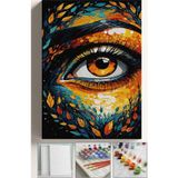 Corvo Sayılarla Boyama Tuval Seti Fırça Boya Dahil (Çıtalı) 40X50 Cm - Tek Göz