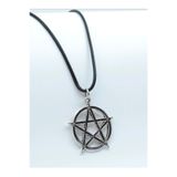 Corvus kolye&bileklik Pentagram Yıldızı Deri İp Kolye