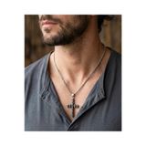 Corvus kolye&bileklik Silver Kuru Kafa İşlemeli Gotik Haç Kolye