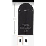 Coşar Tavukçuluk Takım Elbise Kılıfı Siyah Renk Fermuarlı Gamboç 60 Cm 100 Cm