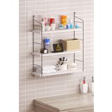 Cosargroup Duvar Rafı Banyo Rafı 3 Katlı Banyo Rafı Kitaplık Ünite Ahşap Raf Kitap Rafı Banyo Mutfak Rafı
