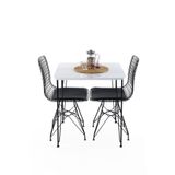 Cosargroup Metal Ayaklı 60x70cm (tek Masa) Mutfak Masası Balkon Masası Çalışma Masası