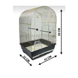 Cosargroup Muhabbet Kuşu Ve Papağan Için Sarı Pirinç Kaplama Lüks Kuş Kafesi 42x32x68