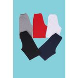 COSBA kids wear 5'li Kız Çocuk Basic Pamuklu Ve Likralı Kısa Yazlık Tayt