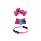 Cosfer Pilates Seti 1X2 Kg Dambıl Çember 3lü Pilates Bant 120X7.5 Cm