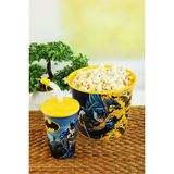 Cosiness Batman Mısır & Popcorn Kutusu+Kapaklı Pipetli Bardak 400 Ml. - Lacivert