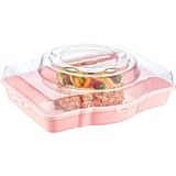 Cosiness Dikdörtgen Borcam Taşıma ve Saklama Kabı 45X35X14 Cm Pembe Plastik Tek Bölmeli Pratik Kullanım