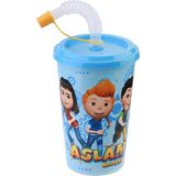 Cosiness Lisanslı Kapaklı Pipetli Bardak 400 Ml. - Aslan Buluşçu