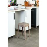 Cosiness Plastik Kaymaz Tabure - Krem