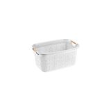 Cosiness Pratik Kulplu Plastik Temiz Çamaşır Sepeti 30 lt Hacim ile Kullanışlı ve Şık - 45 x 40 - Beyaz