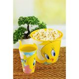 Cosiness Tweety Mısır & Popcorn Kutusu+Pipetli Bardak 400 Ml. - Kapaksız - Sarı