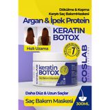 COSLAB Keratin Saç Botox 300ml – Saç Bakım Maskesi İpek Proteini, Keratin, Argan ile Derinlemesine Bakım