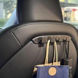 COSLAKE Tesla Model 3 Model Y 2017-2023 için Koltuk Sırtlığı Kancaları, Kafalık Katlanabilir Kancalar, Tesla Model 3 Model Y için Araba Çantası Kancası