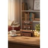 Cosmic Store Kitap Okuma Sayacı Dekoratif Kitaplık Masa Üstü Aksesuar- Kitap Kurdu Motivasyon Hediyelik Dekor - Kahverengi