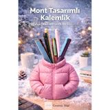 Cosmic Store Mont Tasarımlı Kalemlik –3d Baskı Dekoratif Masaüstü Kalem Tutucu | Ofis ve Çalışma Masası Aksesuarı - Pembe
