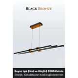 Cosmo Bronz 6500K Lineer Led Sarkıt Avize – Kumandalı Dim Edilebilir – Yukarı & Aşağı Işık
