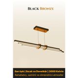 Cosmo Bronz Lineer LED Sarkıt Avize – Kumandalı Dim Edilebilir – Aşağı Işık