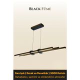 Cosmo Füme Lineer LED Sarkıt Avize – Kumandalı Dim Edilebilir – Yukarı & Aşağı Işık