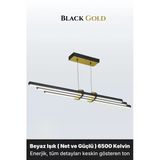 Cosmo Gold Beyaz Işık 6500K Lineer Led Sarkıt Avize – Kumandalı Dim Edilebilir – Aşağı Işık